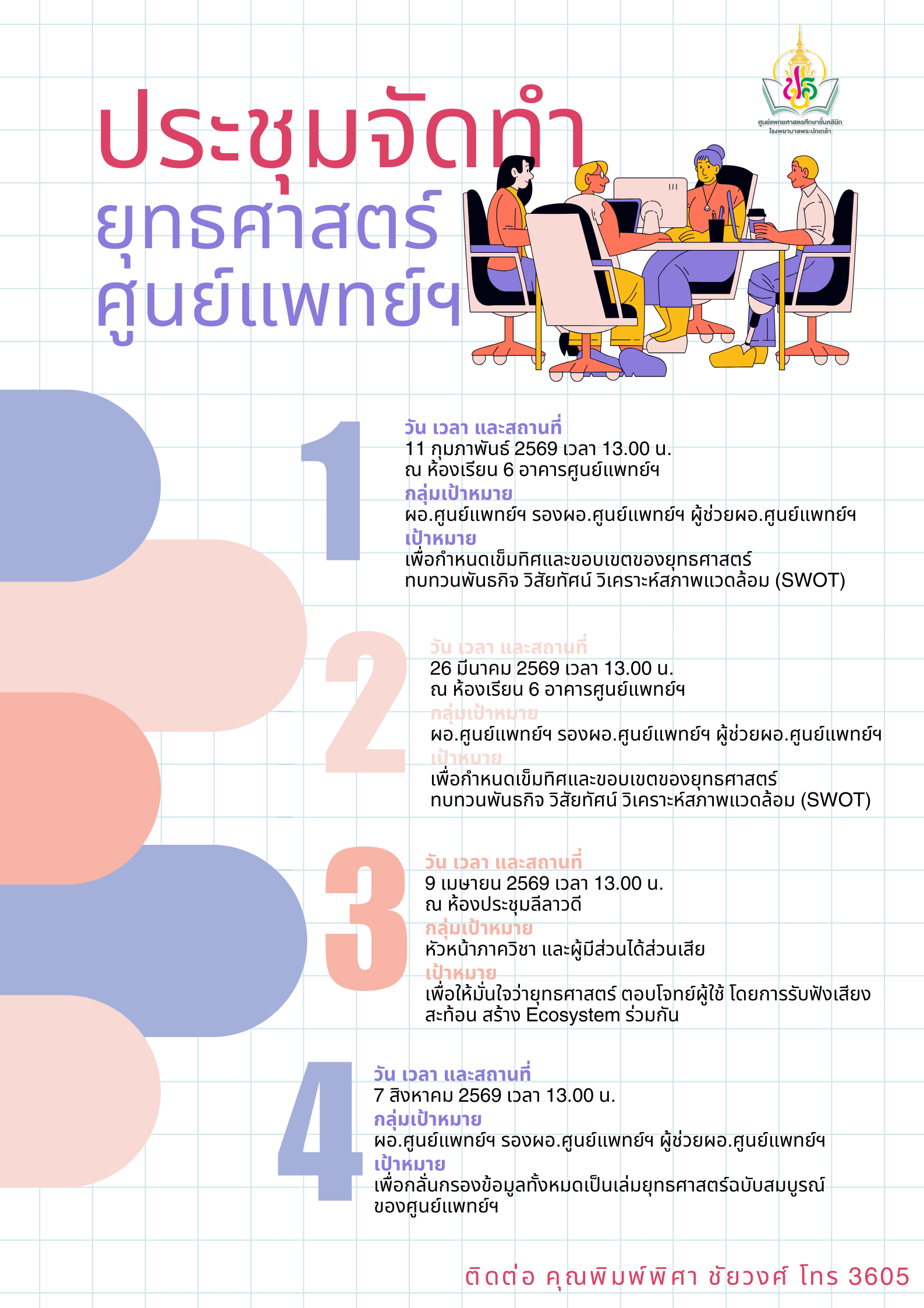 ประชุมจัดทำยุทธศาสตร์ ศูนย์แพทย์ฯ